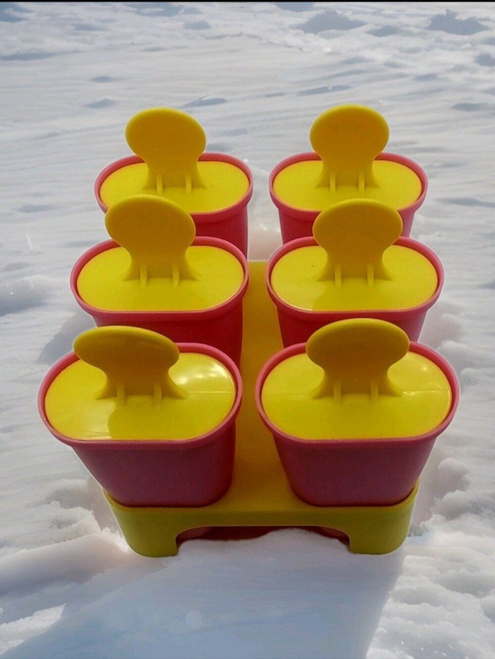 Set 6 Ikea Popsicle Frozen Ice Pop Fruit Juice Yogurt Molds Holder Sticks Stand